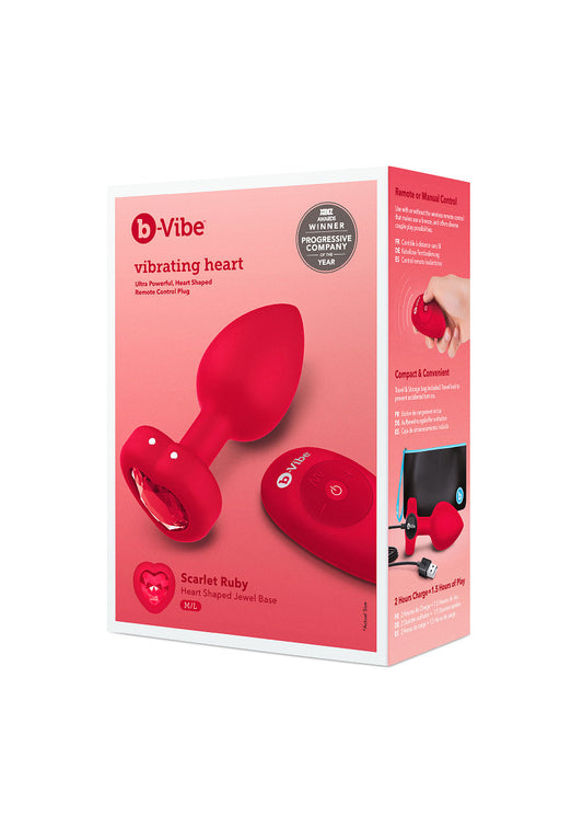 ♂ ♀ B-Vibe Vibrating Heart Plug M/L