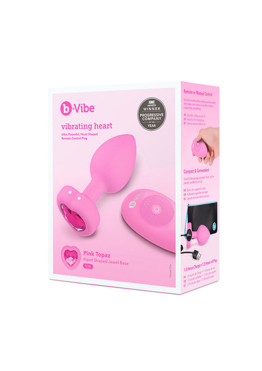 B-Vibe Vibrierender Herzstecker S/M