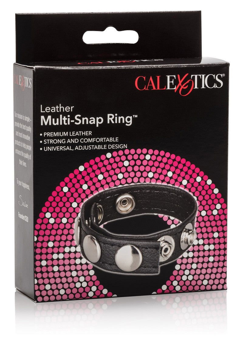 CalExotics Leather Multi-Snap Ring Happytoys Sexshop: liever Happy dan Easy 😊