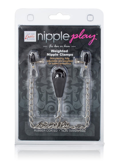 CalExotics Nipple Play Weighted Nipple Clamps Verzwaarde tepelklemmen Happytoys Sexshop: liever Happy dan Easy 😊