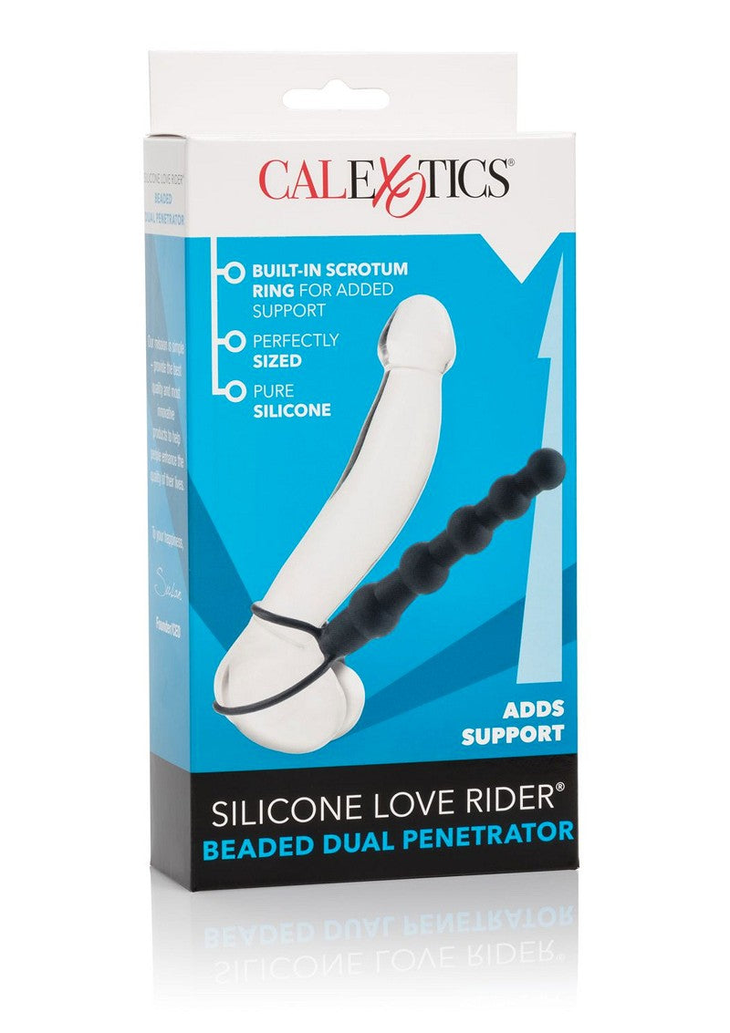 CalExotics Silicone Love Rider Beaded Dual Penetrator Happytoys Sexshop: liever Happy dan Easy 😊