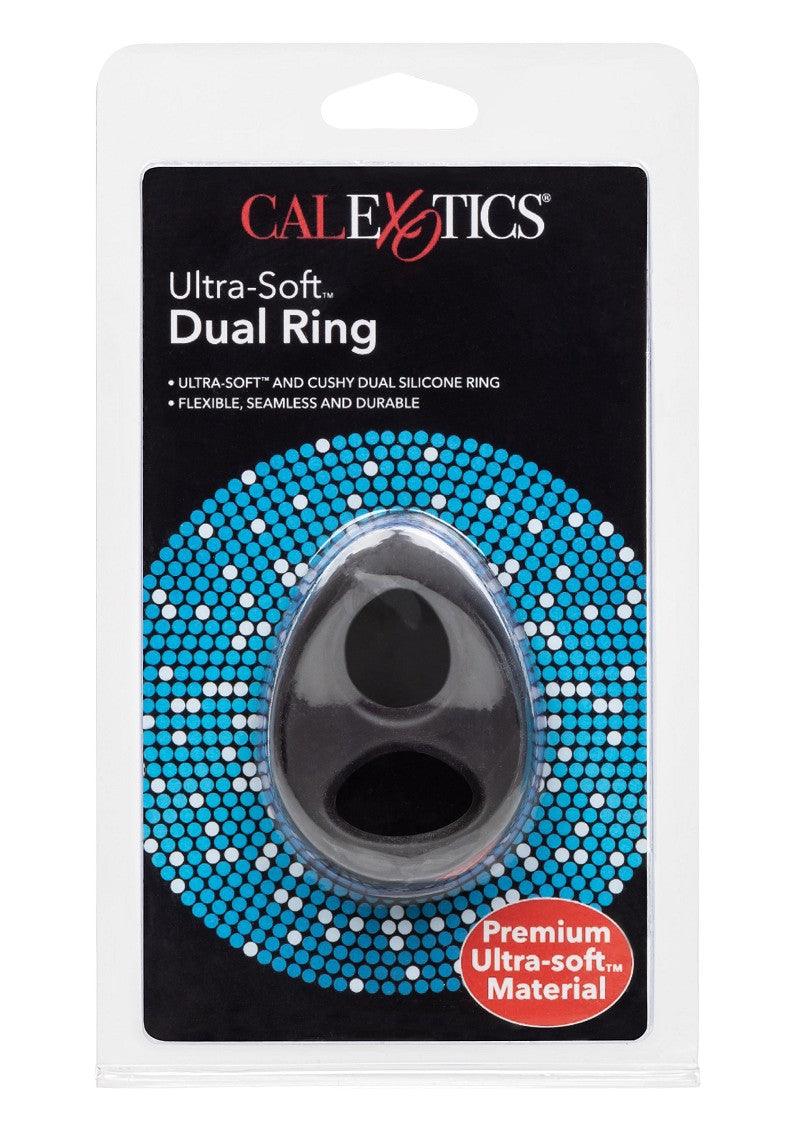 ♂ CalExotics Ultra-Soft Dual Ring Cock & Scrotum ring @ Happytoys Sexshop: Toys for Feeling Happy & Easy 😊