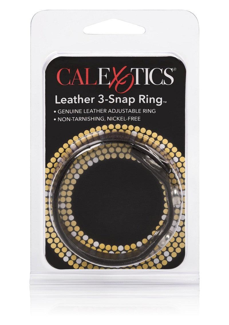 CalExotics leren 3-Snap Ring @ Happytoys Sexshop: Toys for Feeling Happy & Easy 😊