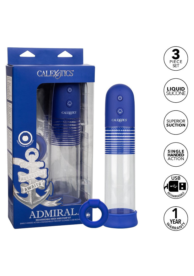 ♂ CalExotics Admiral Rechargeable Rock Hard Pump Kit