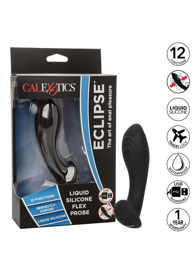 ♂ ♀ CalExotics Eclipse Liquid Silicone Flex Probe Vibrator