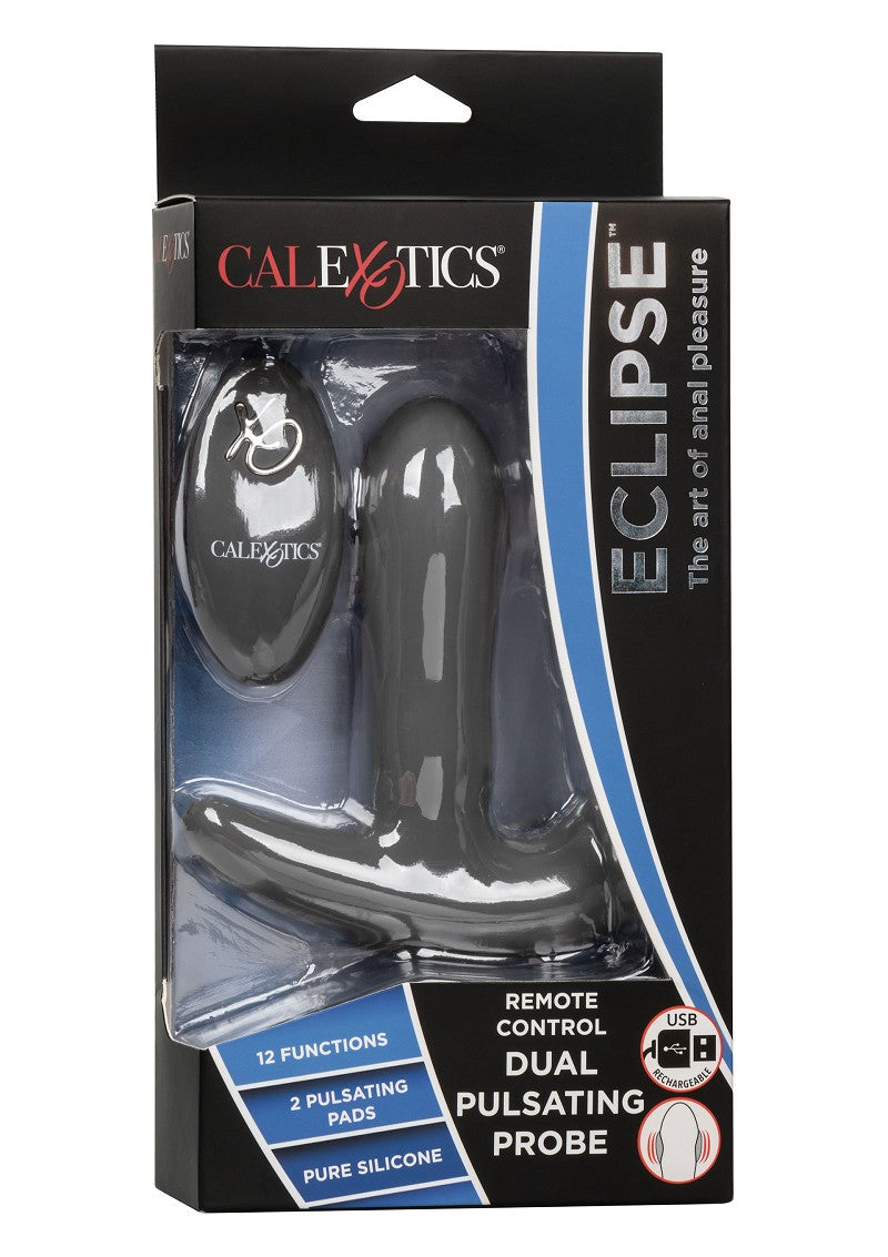 ♂ ♀ CalExotics Eclipse Remote Control Dual Pulsating Probe vibrator