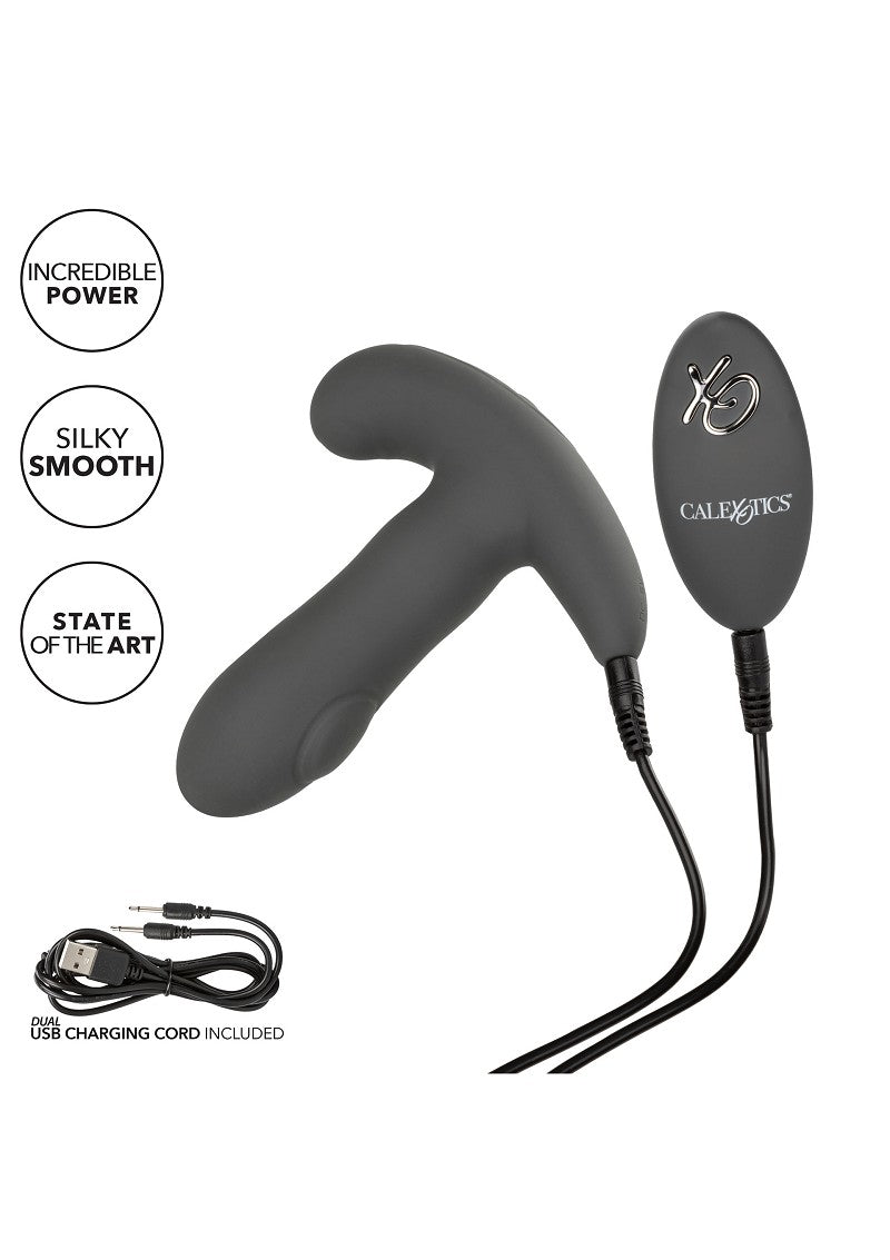 ♂ ♀ CalExotics Eclipse Remote Control Dual Pulsating Probe vibrator