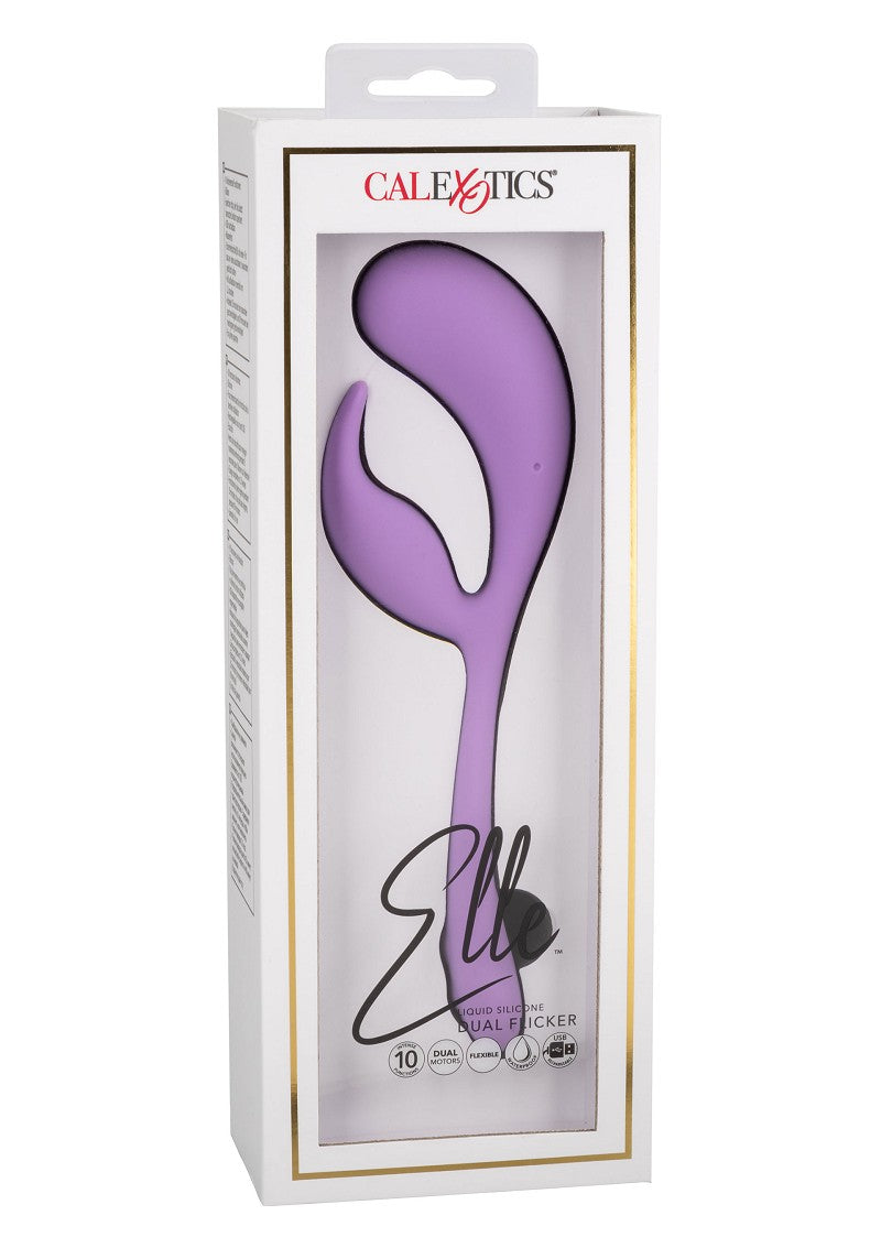 ♀ CalExotics Elle Liquid Silicone Dual Flicker Vibrator