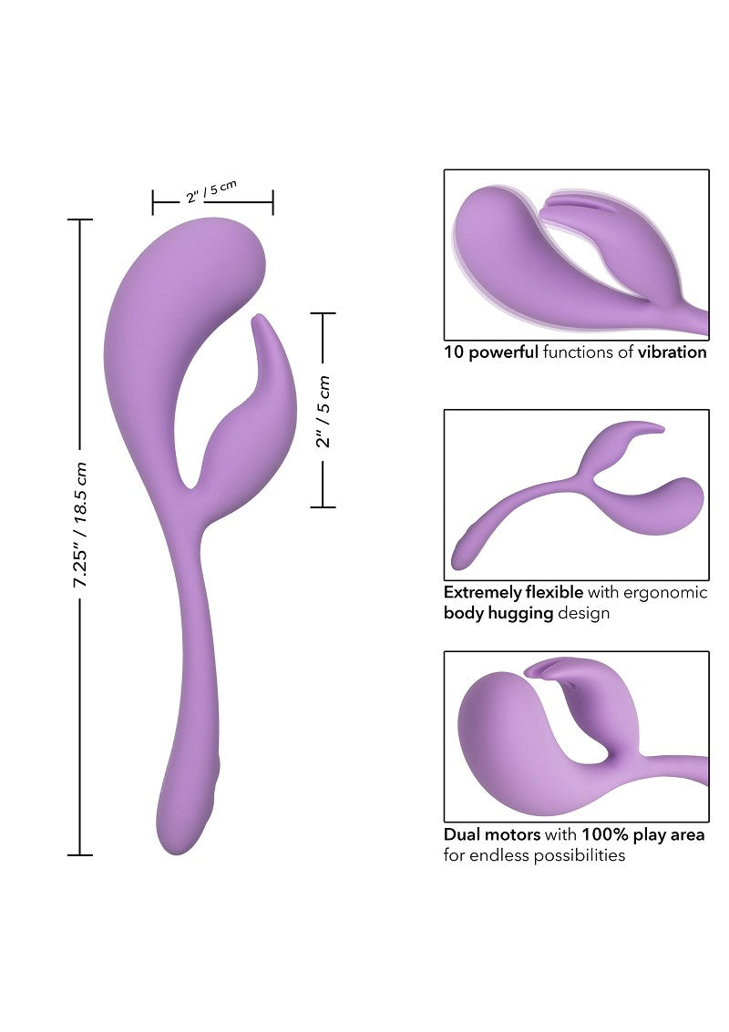 ♀ CalExotics Elle Liquid Silicone Dual Flicker Vibrator