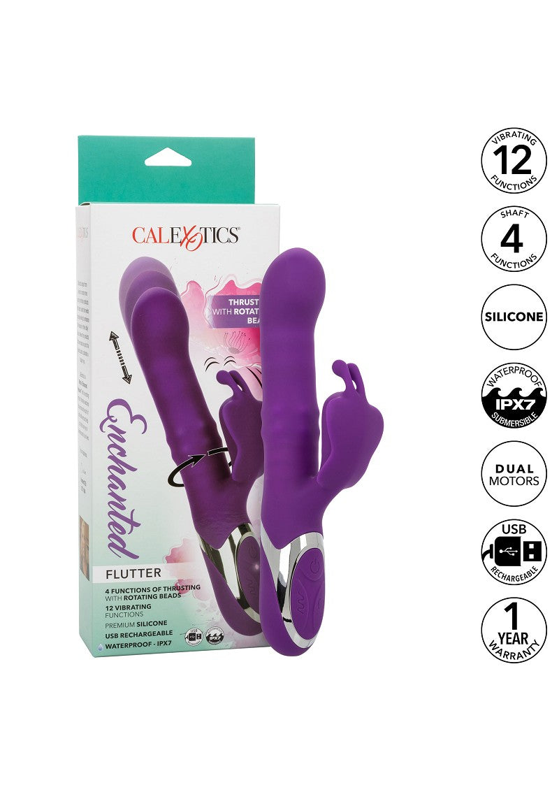 ♀ CalExotics Enchanted Flutter Double Vibrator with clit stimulation @ Happytoys Sexshop: Toys for Feeling Happy & Easy 😊