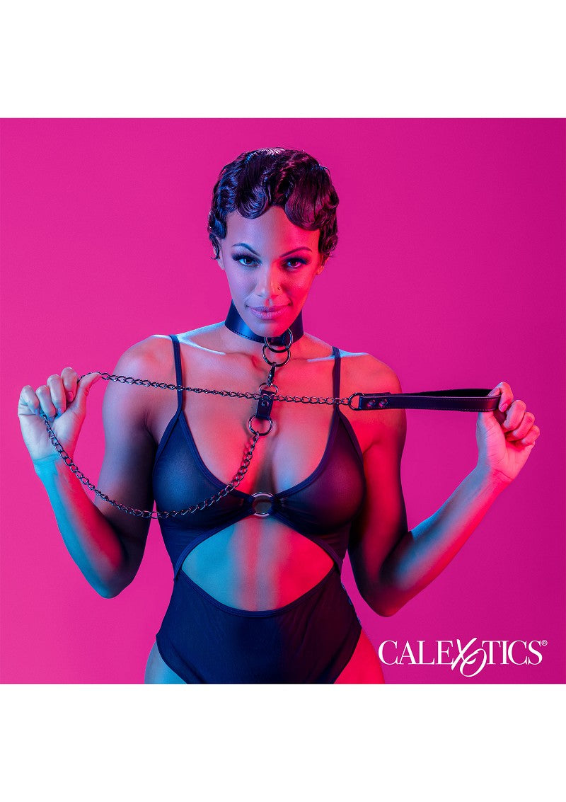 ♂ ♀ CalExotics Euphoria Collection Collar with Chain Leash