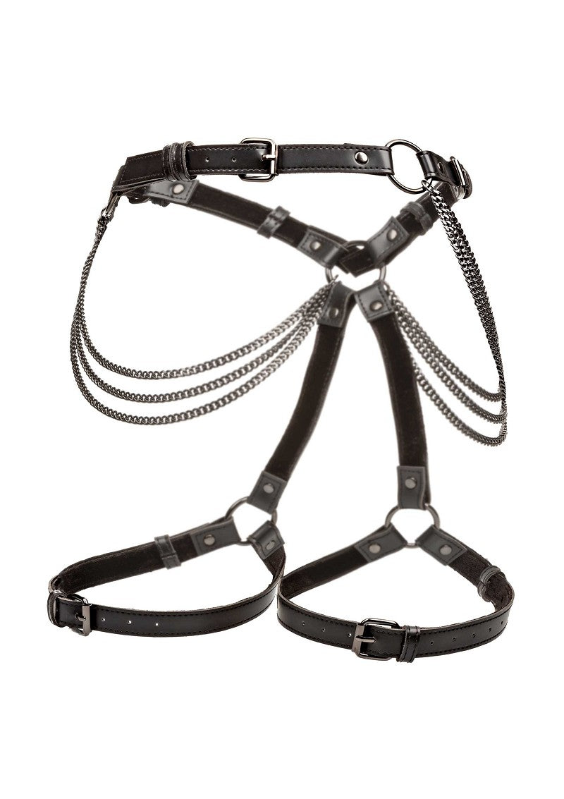 ♀ ♂ CalExotics Euphoria Collection Plus Size Multi Chain Thigh Harness