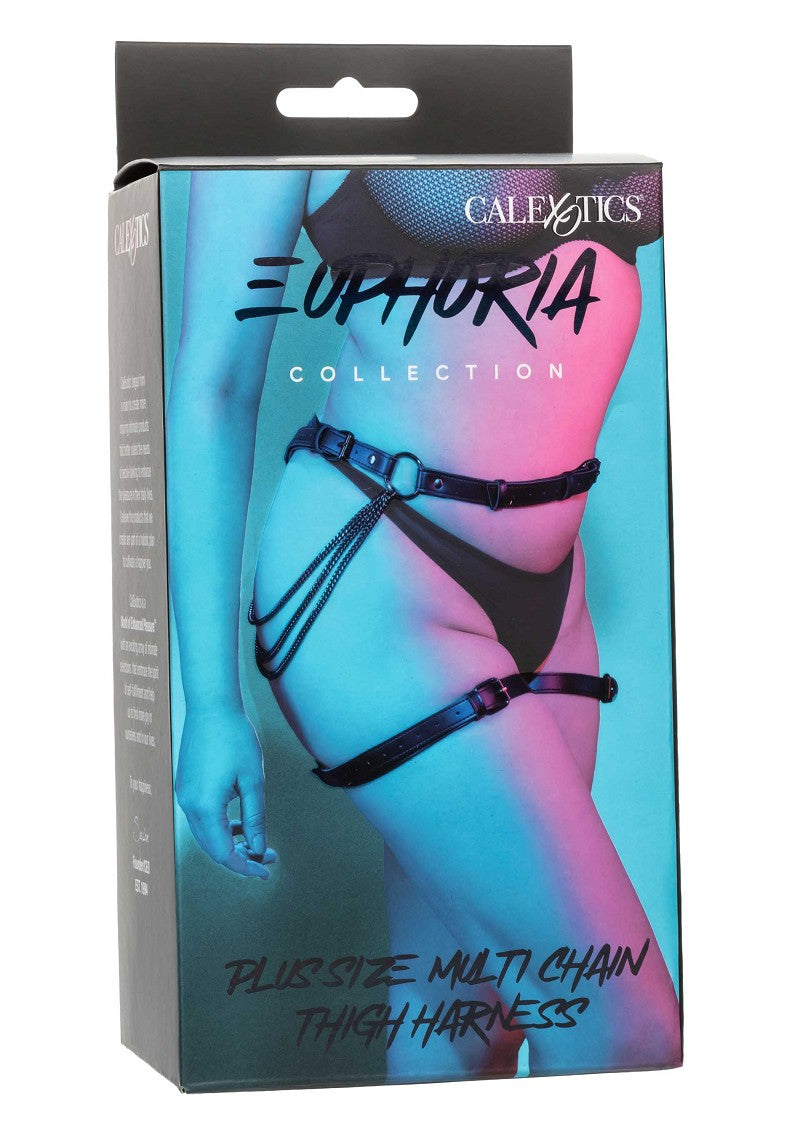 ♀ ♂ CalExotics Euphoria Collection Plus Size Multi Chain Thigh Harness