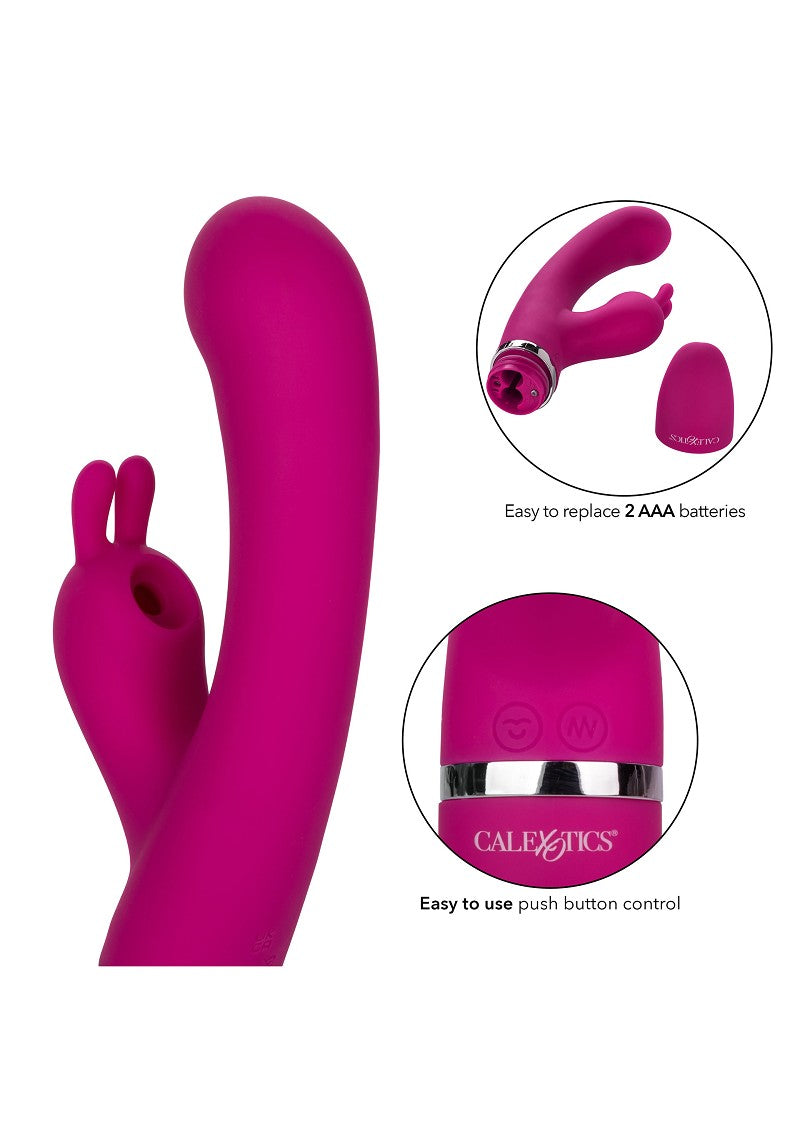 ♀ CalExotics Foreplay Frenzy Bunny Kisser double action suction