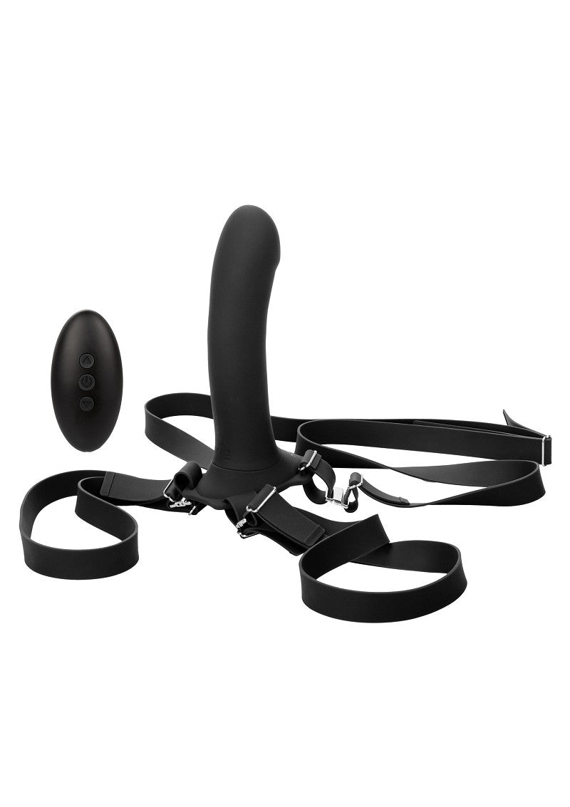 ♂ ♀ CalExotics Her Royal Harness Me2 Remote Rumbler Pegging Strap-On