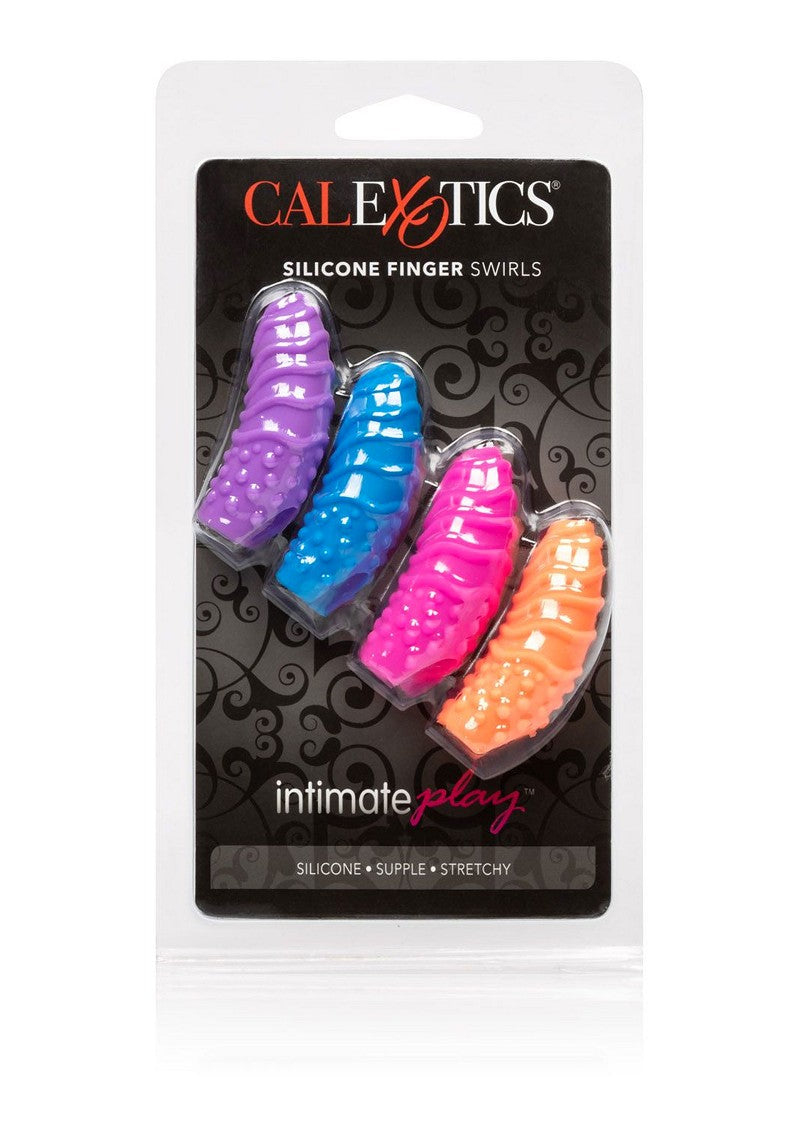 ♂ ♀ CalExotics Intimate Play Silicone Finger Swirls finger sleeve