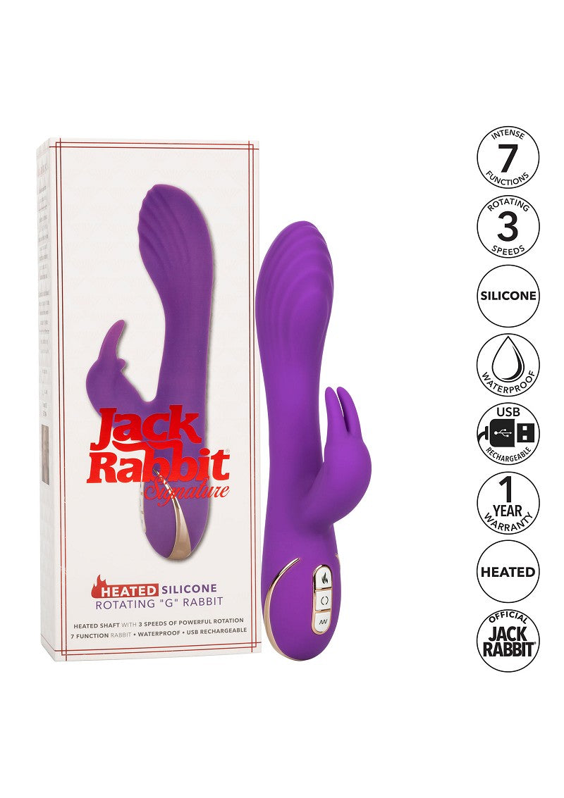 ♀ CalExotics Jack Rabbit Signature Heated Silicone Rotating 'G' Rabbit @ Happytoys Sexshop: Toys for Feeling Happy & Easy 😊