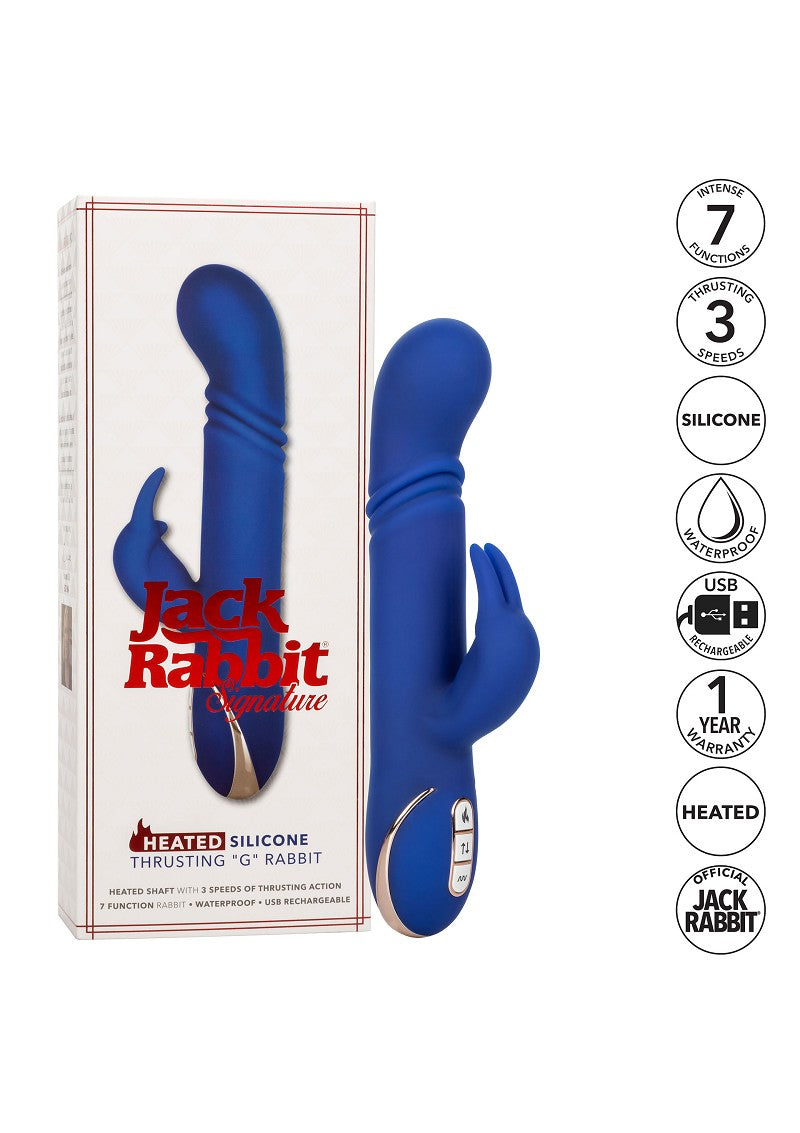 ♀ CalExotics Jack Rabbit Signature Heated Silicone Thrusting 'G' Rabbit vibrator @ Happytoys Sexshop: Toys for Feeling Happy & Easy 😊