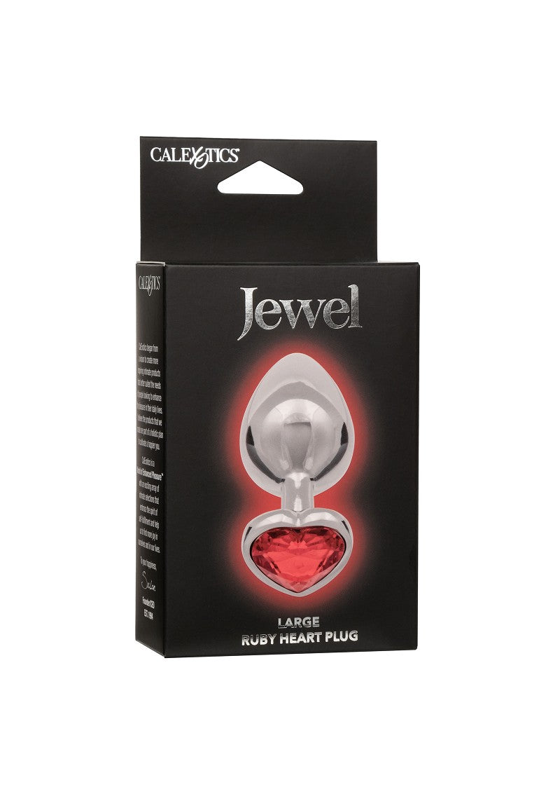 ♂ ♀ CalExotics Jewel Large Ruby Heart Plug butplug