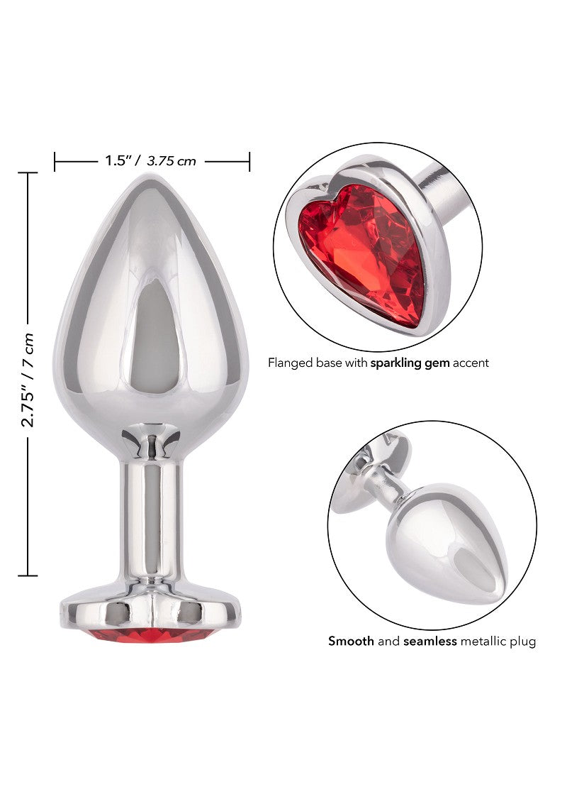 ♂ ♀ CalExotics Jewel Large Ruby Heart Plug butplug @ Happytoys Sexshop: Toys for Feeling Happy & Easy 😊