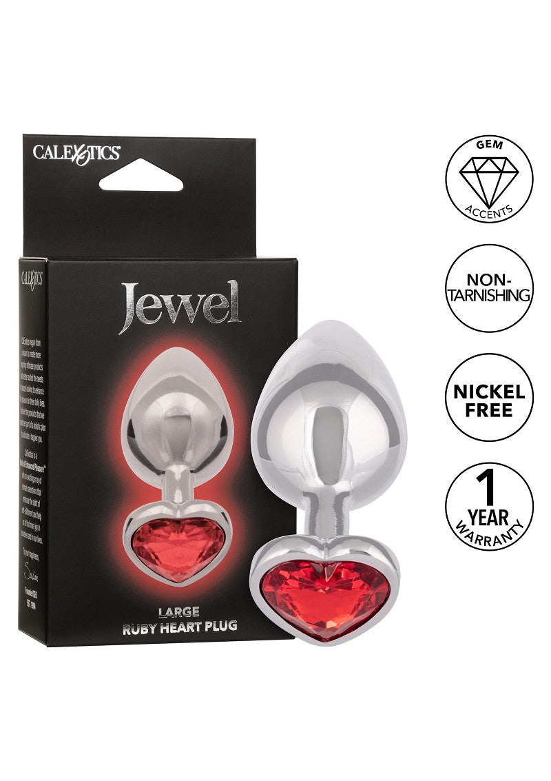 ♂ ♀ CalExotics Jewel Large Ruby Heart Plug butplug @ Happytoys Sexshop: Toys for Feeling Happy & Easy 😊