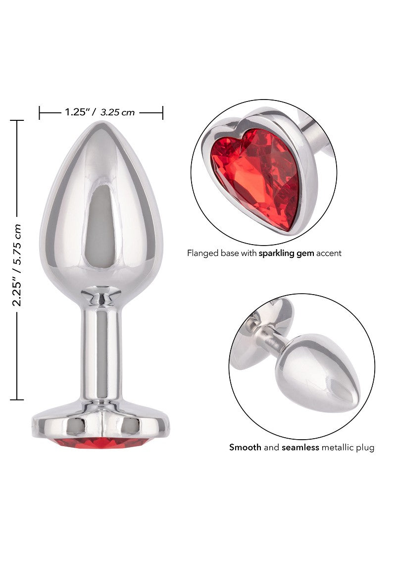 ♂ ♀ CalExotics Jewel Small Ruby Heart Plug @ Happytoys Sexshop: Toys for Feeling Happy & Easy 😊