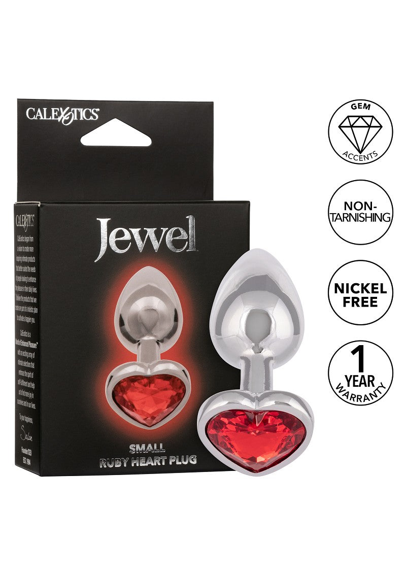 ♂ ♀ CalExotics Jewel Small Ruby Heart Plug