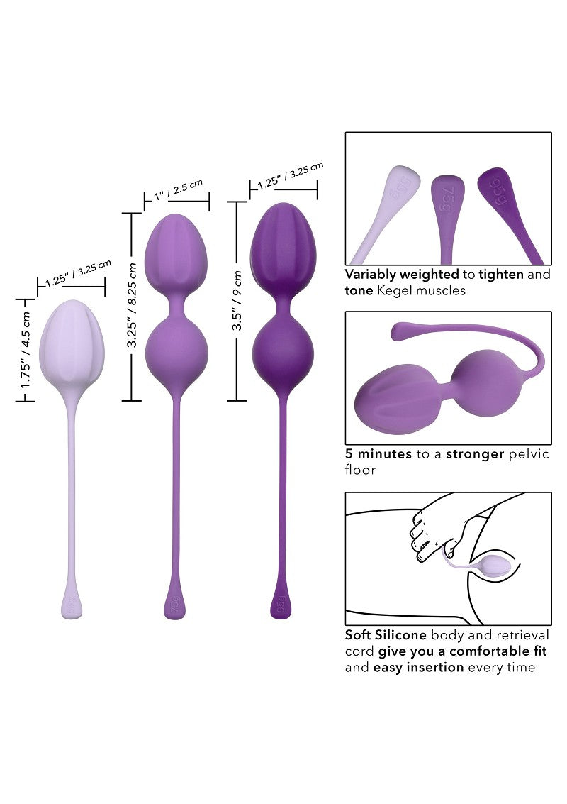 ♀ CalExotics Kegel Training 3-Piece Set bekkenbodem versterker @ Happytoys Sexshop: Toys for Feeling Happy & Easy 😊