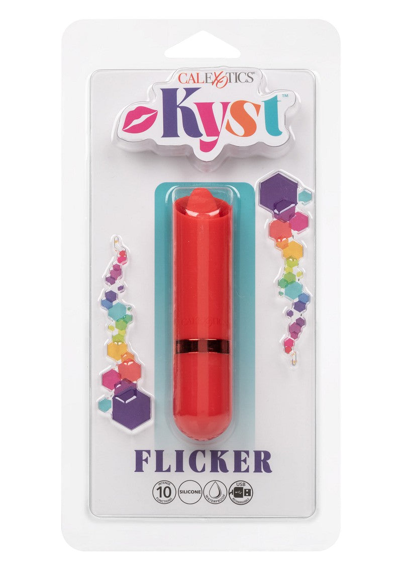 ♀ CalExotics Kyst Flicker mini lipstick vibrator met tong @ Happytoys Sexshop: Toys for Feeling Happy & Easy 😊