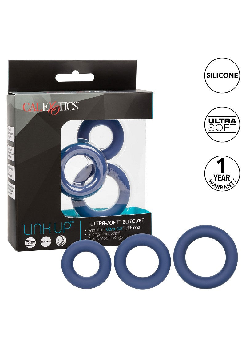 ♂ CalExotics Link Up Ultra-Soft Elite Set Cockring @ Happytoys Sexshop: Toys for Feeling Happy & Easy 😊