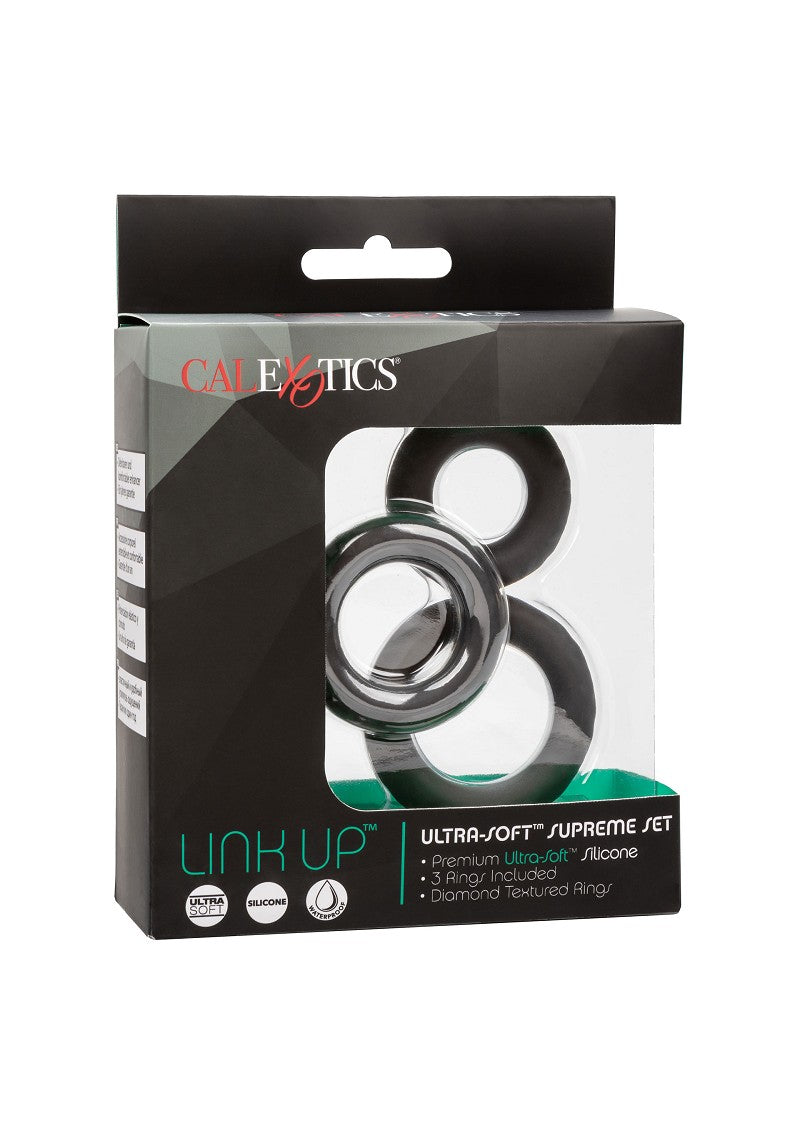 ♂ CalExotics Link Up Ultra-Soft Supreme Set cockring @ Happytoys Sexshop: Toys for Feeling Happy & Easy 😊