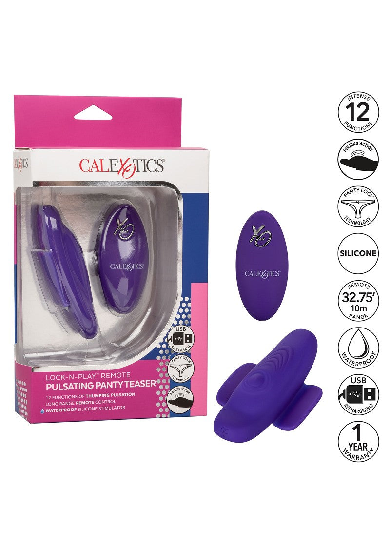 ♀ CalExotics Lock-N-Play Remote Pulsating Panty Teaser