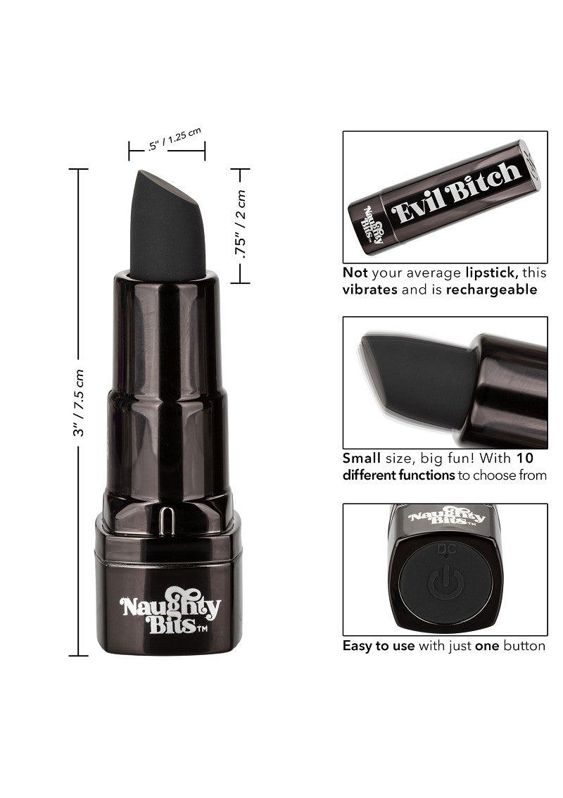 ♀ CalExotics Naughty Bits Evil Bitch Lipstick Vibrator