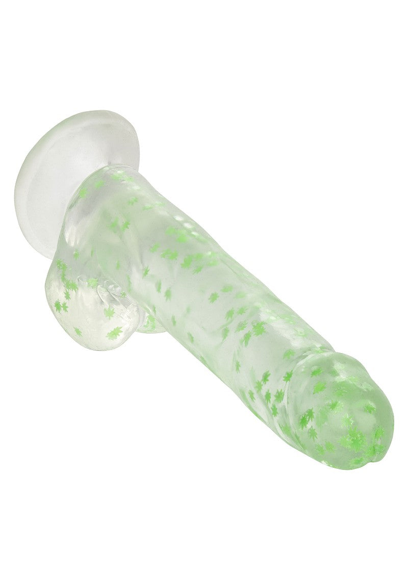 ♀ ♂ CalExotics Naughty Bits I Leaf Dick Glow-In-The-Dark Weed Leaf Dildo @ Happytoys Sexshop: Toys for Feeling Happy & Easy 😊