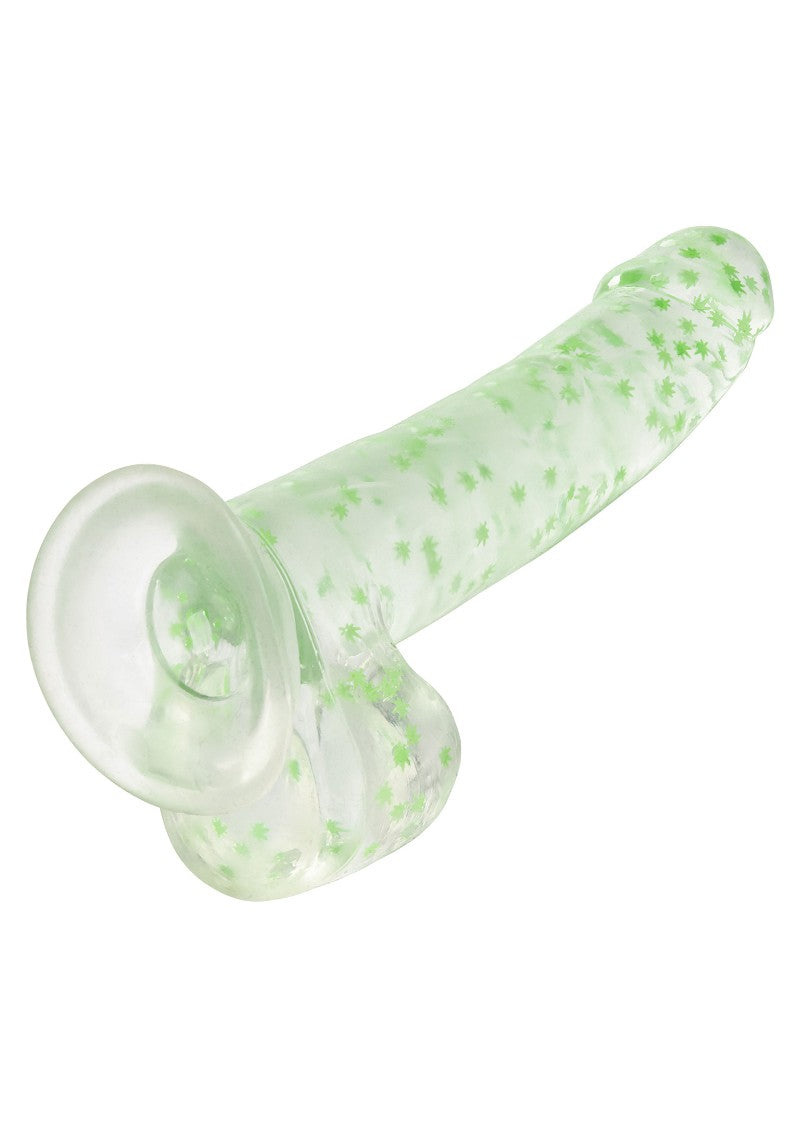 ♀ ♂ CalExotics Naughty Bits I Leaf Dick Glow-In-The-Dark Weed Leaf Dildo @ Happytoys Sexshop: Toys for Feeling Happy & Easy 😊