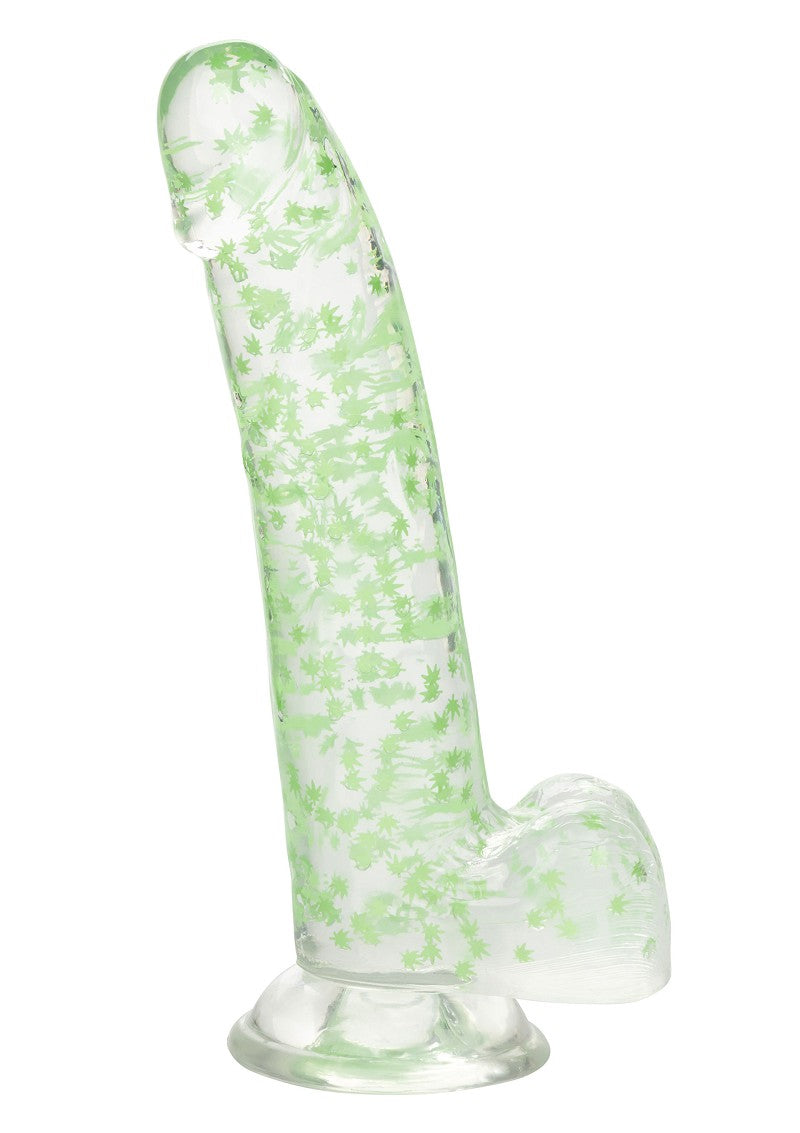 ♀ ♂ CalExotics Naughty Bits I Leaf Dick Glow-In-The-Dark Weed Leaf Dildo @ Happytoys Sexshop: Toys for Feeling Happy & Easy 😊