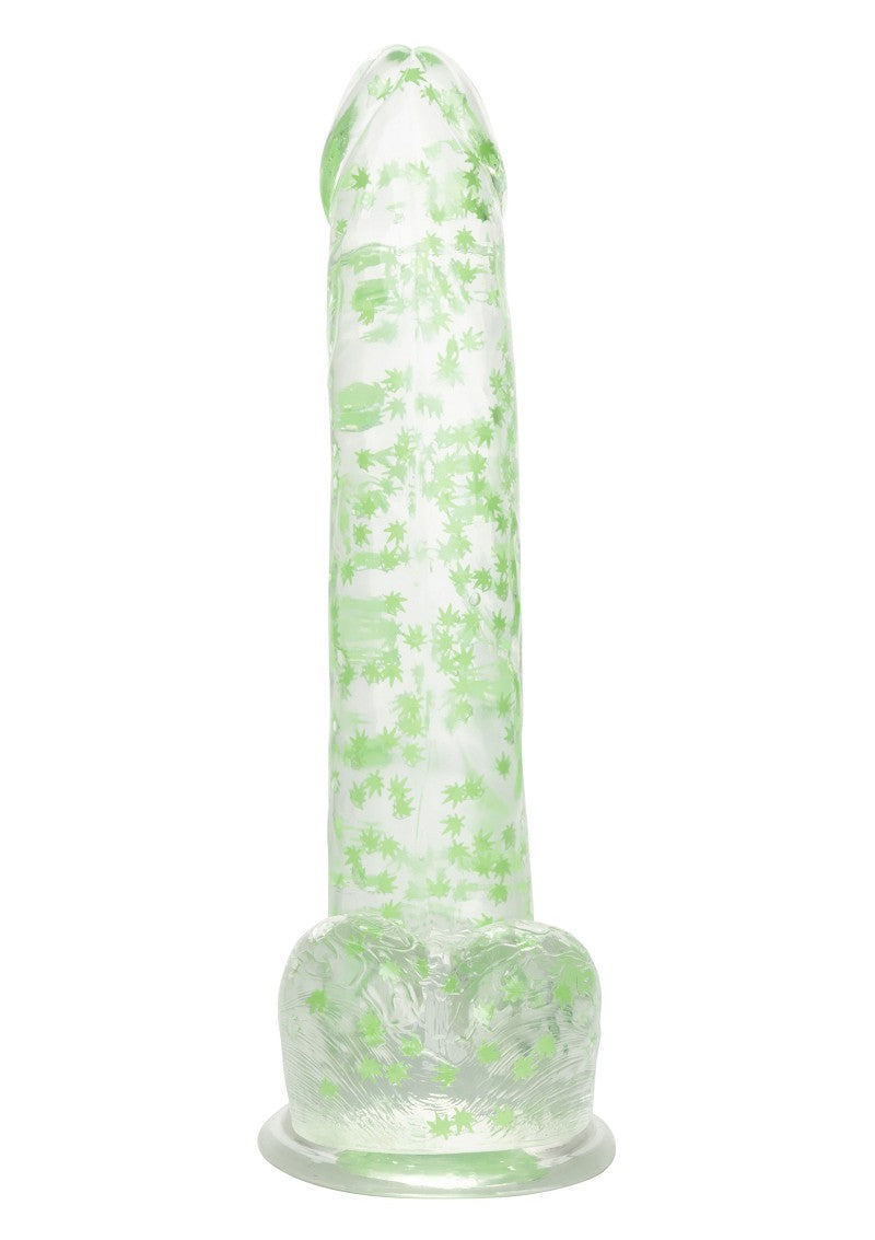 ♀ ♂ CalExotics Naughty Bits I Leaf Dick Glow-In-The-Dark Weed Leaf Dildo @ Happytoys Sexshop: Toys for Feeling Happy & Easy 😊