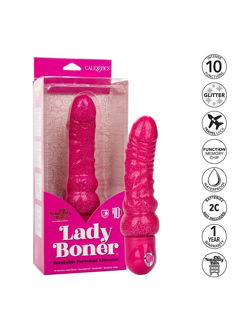 ♀ CalExotics Naughty Bits Lady Boner Buigzame persoonlijke vibrator @ Happytoys Sexshop: Toys for Feeling Happy & Easy 😊