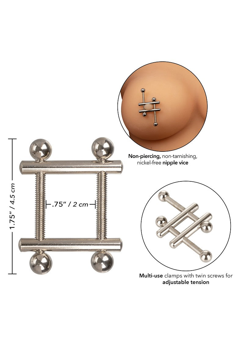 ♀ CalExotics Nipple Grips Tepelklemmen met dwarsbalk en schroeven @ Happytoys Sexshop: Toys for Feeling Happy & Easy 😊