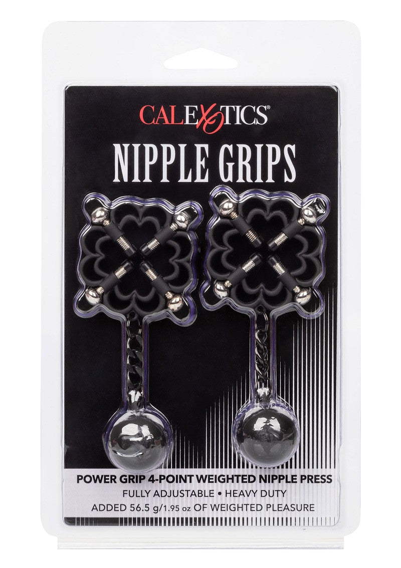 ♂ ♀ CalExotics Nipple Grips Power Grip 4-Point Weighted Nipple Press @ Happytoys Sexshop: Toys for Feeling Happy & Easy 😊