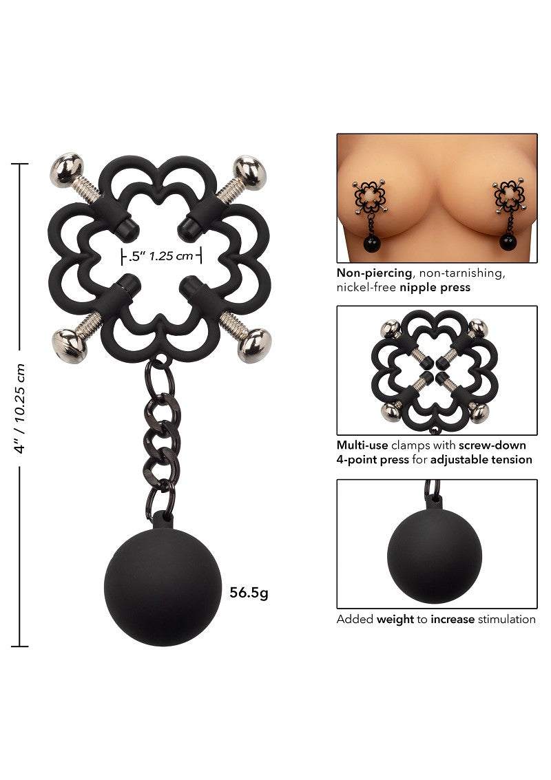 ♂ ♀ CalExotics Nipple Grips Power Grip 4-Point Weighted Nipple Press @ Happytoys Sexshop: Toys for Feeling Happy & Easy 😊