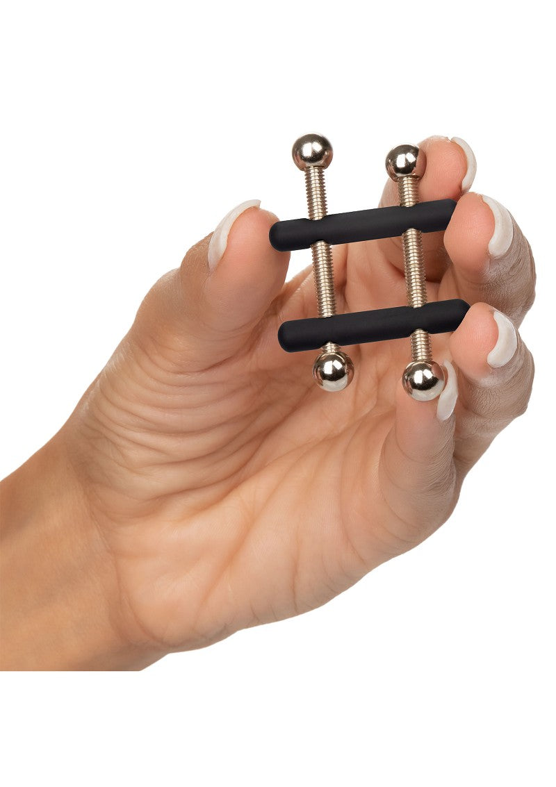 ♀ CalExotics Nipple Grips Power Grip Crossbar Nipple Vices @ Happytoys Sexshop: Toys for Feeling Happy & Easy 😊