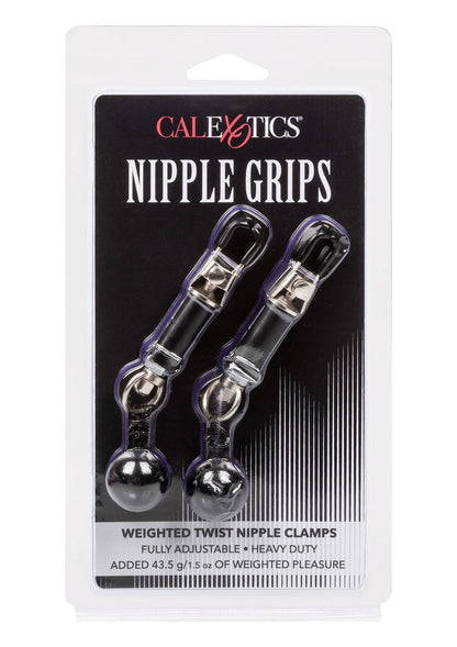 ♀ ♂ CalExotics Nipple Grips Weighted Twist Nipple Clamps