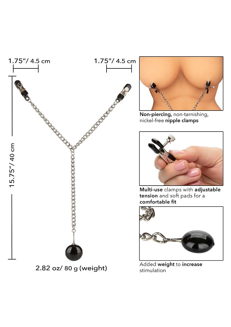 ♀ CalExotics Nipple Play Weighted Disc Nipple Clamps