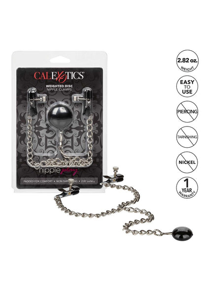 ♀ CalExotics Nipple Play Weighted Disc Nipple Clamps