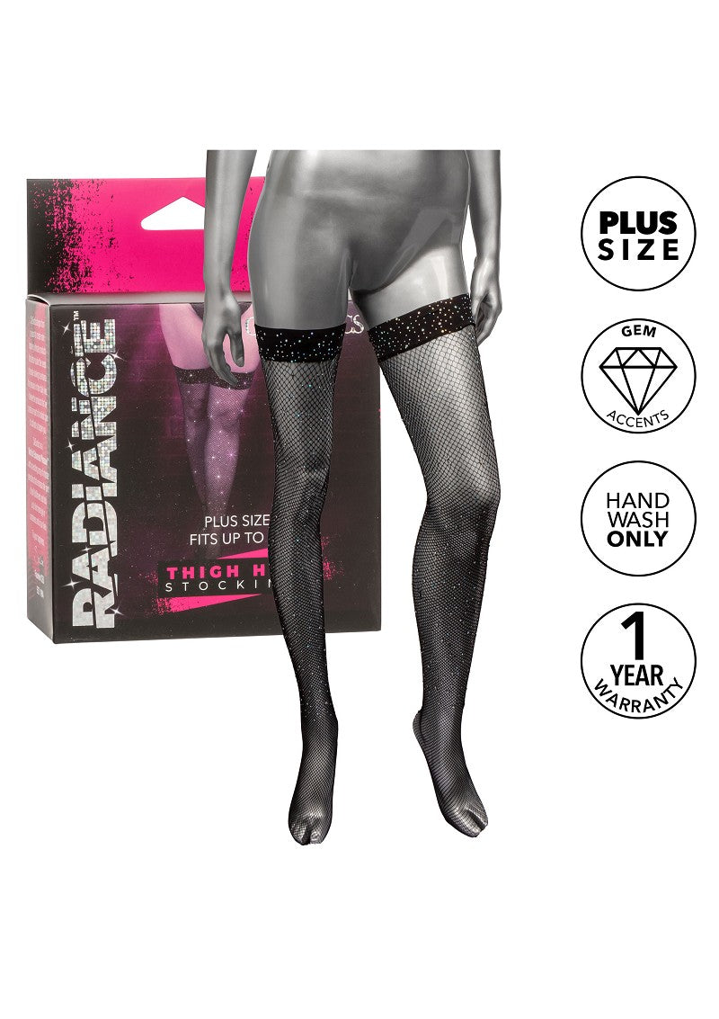 CalExotics Radiance Plus Size Thigh High Stockings