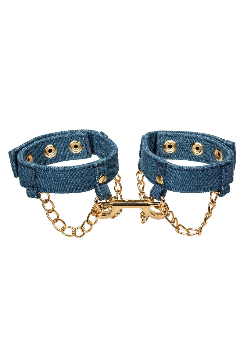 ♀ CalExotics Ride 'em Premium Denim Collection Ankle Cuffs @ Happytoys Sexshop: Toys for Feeling Happy & Easy 😊