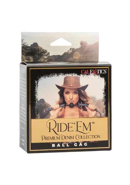 ♂ ♀ CalExotics Ride 'em Premium Denim Collection Ball Gag