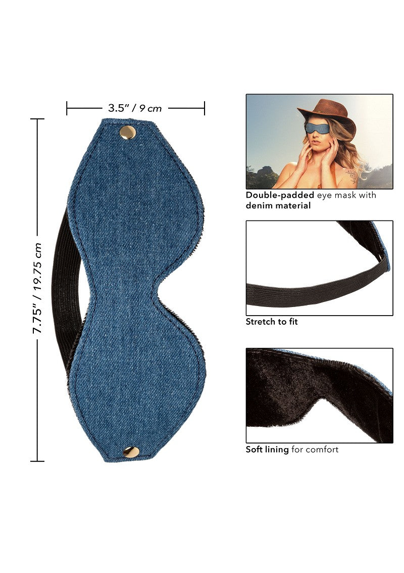 ♂ ♀ CalExotics Ride 'em Premium Denim Collection Eye Mask @ Happytoys Sexshop: Toys for Feeling Happy & Easy 😊