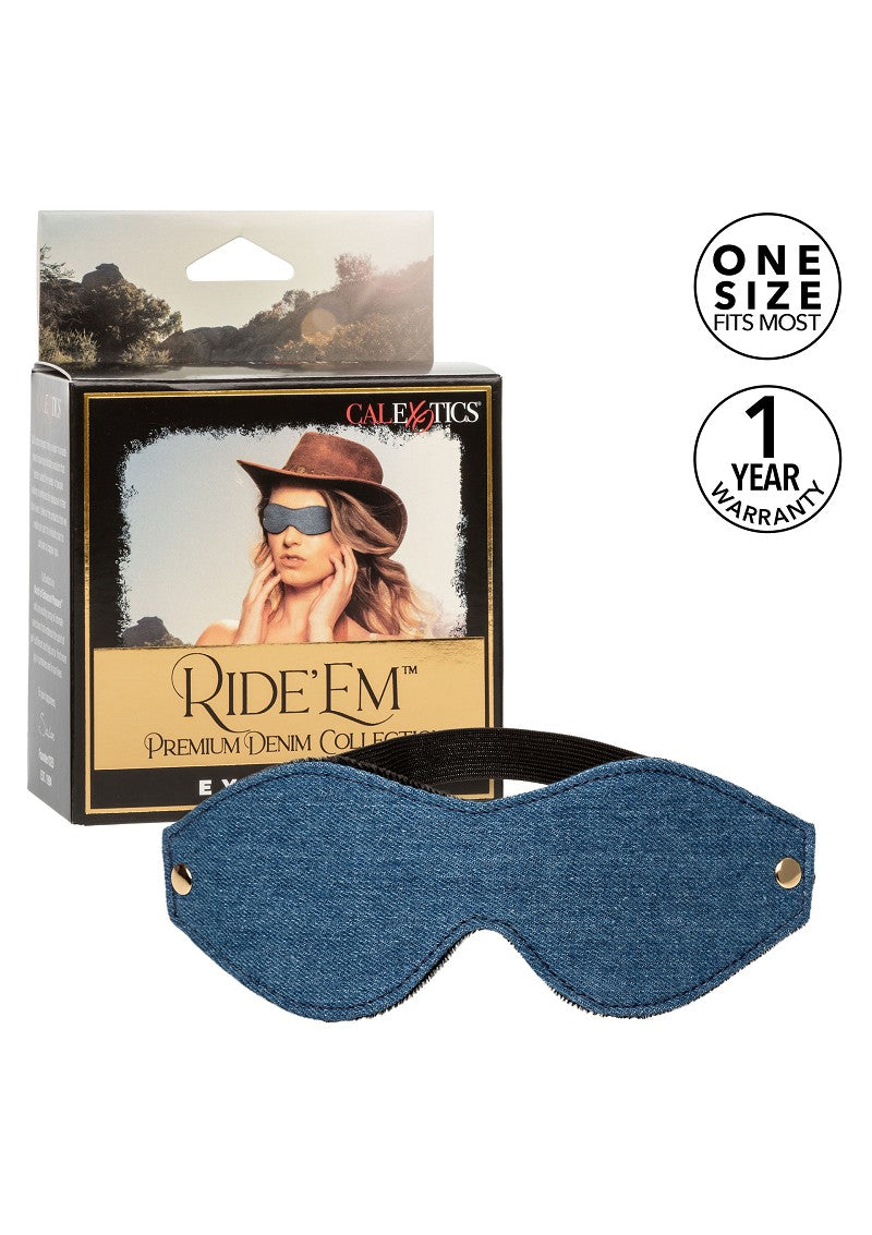 ♂ ♀ CalExotics Ride 'em Premium Denim Collection Eye Mask @ Happytoys Sexshop: Toys for Feeling Happy & Easy 😊